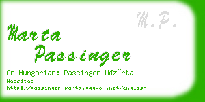 marta passinger business card